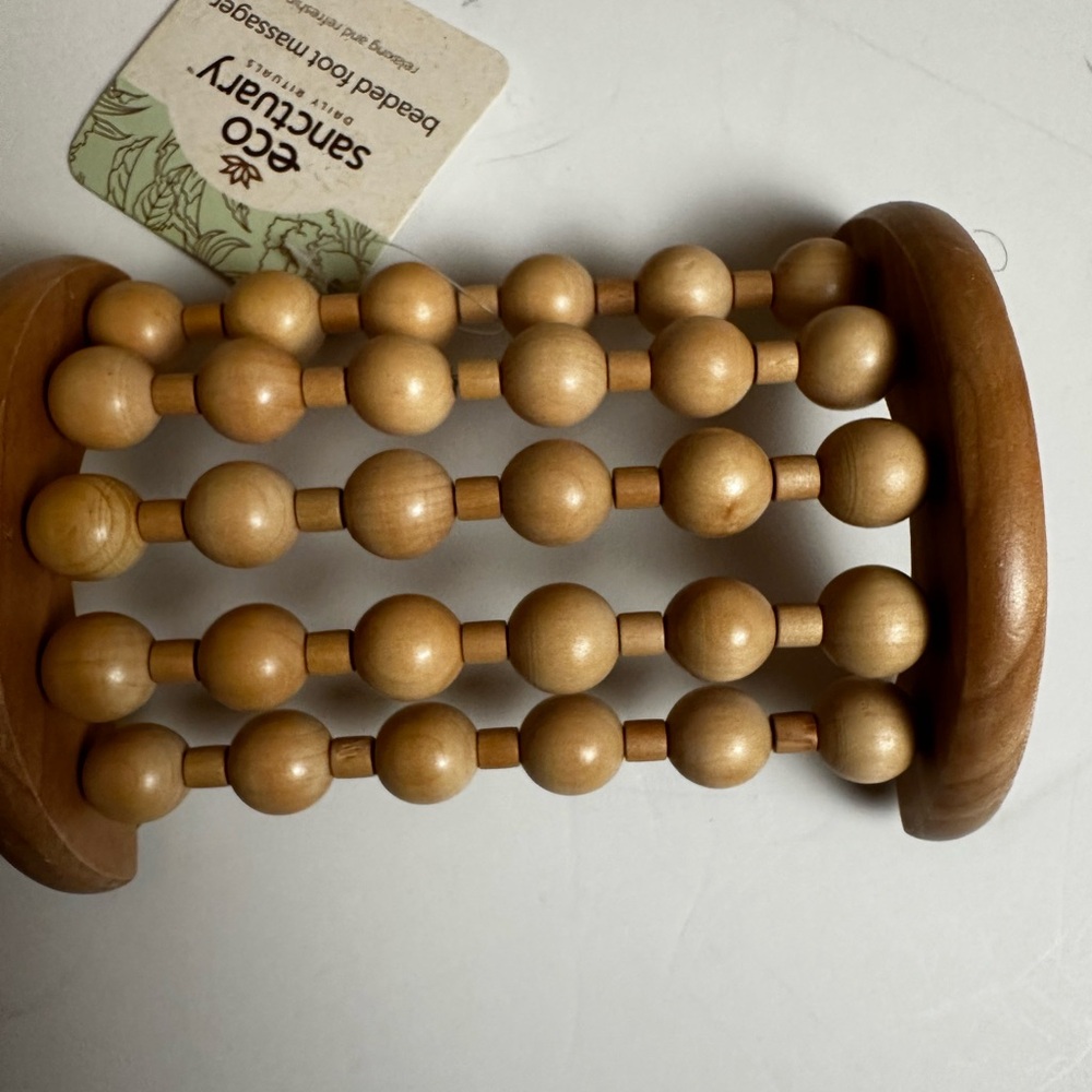 Sanctuary Natural Wood Beaded Foot Massager